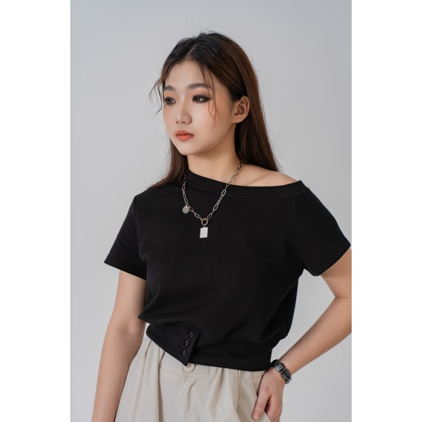 Asymmetrical Neck One Shoulder Off Top