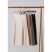 Semi-rubber maxi skirt with front buttons