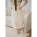Semi-rubber maxi skirt with front buttons