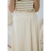 Semi-rubber maxi skirt with front buttons