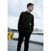 Solid Button Front Curved Hem Shirt
