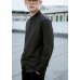 Solid Button Front Curved Hem Shirt
