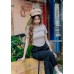Zippered crewneck top