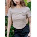 Zippered crewneck top
