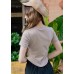 Zippered crewneck top