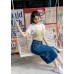 Two-piece suspender knit top
