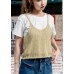 Two-piece suspender knit top