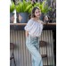 Double-sided drawstring dropped-shoulder top
