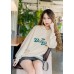 Long-sleeved shirt with a letter reverse collar