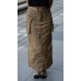 Drawstring cargo maxi skirt