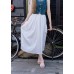 Rubber maxi skirt with double side pockets