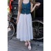 Rubber maxi skirt with double side pockets