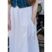 Rubber maxi skirt with double side pockets