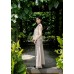 A-line belt maxi skirt