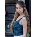 Denim sleeveless top