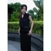 Double-pocket reverse collar top