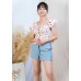 Puff sleeve floral top