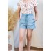 Stretch pants drawstring shorts