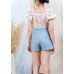Stretch pants drawstring shorts