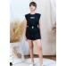 Stretch plastic casual shorts
