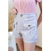 High-waisted suit shorts