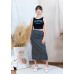 Stretchy double-pocket maxi skirt