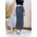Stretchy double-pocket maxi skirt