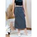 Stretchy double-pocket maxi skirt