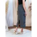 Stretchy double-pocket maxi skirt