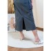 Stretchy double-pocket maxi skirt