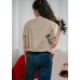 Zip-up jacket with plastic hem of the top