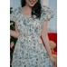 Puff sleeve floral dress