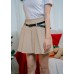High-waisted pleated skirt