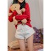 Suit high-waisted shorts