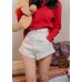 Suit high-waisted shorts