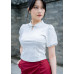 Solid puff sleeve top