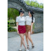 Solid puff sleeve top