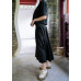 Punk pleated maxi dress