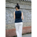 Slim-fitting buttoned vest top