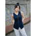Slim-fitting buttoned vest top
