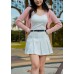 Short pleated skirt