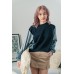 Single Button Closure Zipper Fly Mini Skirt 