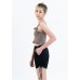 Cropped Length Ribbed Singlet with Ruffle Edges