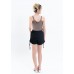 Cropped Length Ribbed Singlet with Ruffle Edges