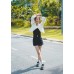 Round Neck Long Sleeve Blouse with Elasticated Cuff