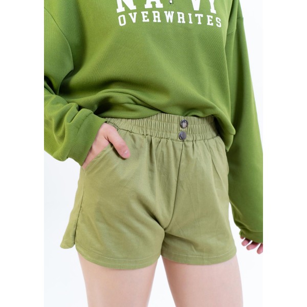 Fully Elasticated Waistband Round Hem Shorts