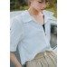Half Sleeves Full Zipper Collared  shirt with Pocket 