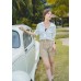 Half Sleeves Full Zipper Collared  shirt with Pocket 