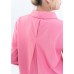 Front Button Panel with Pleated placket Design Long Sleeves Collar Shirt