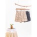 Solid Raised Front-Line Crinkled Design Short Pants